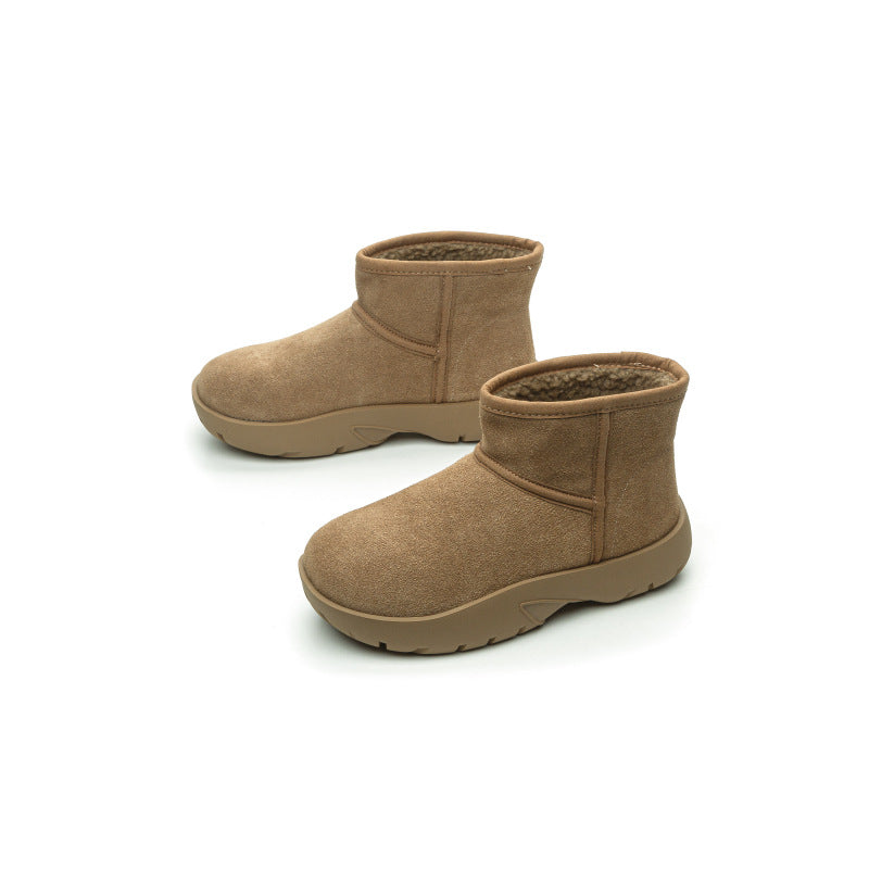 Thick-soled Matte Short Female Winter Sports Snow Boots