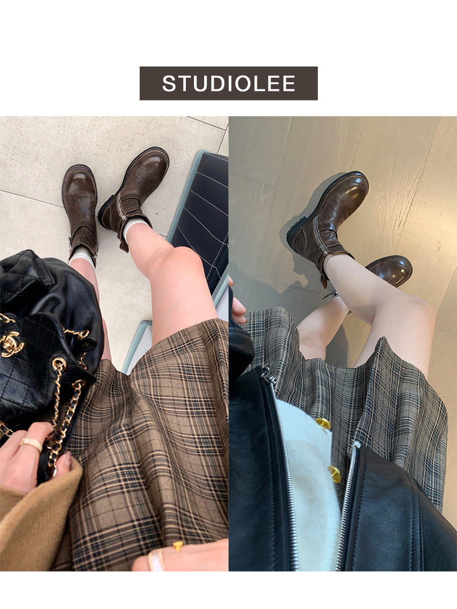 Horse Skin Thin Booties Female Report Boots