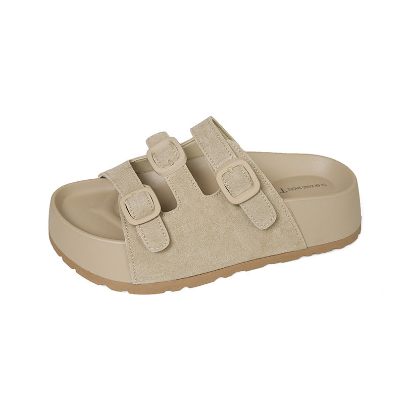 Women's French Style Beautiful Platform Summer Outdoor Slippers