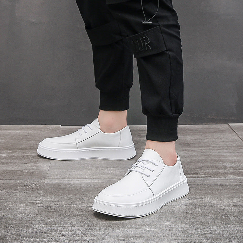 Men's Thin Breathable White Versatile Solid Color Casual Shoes