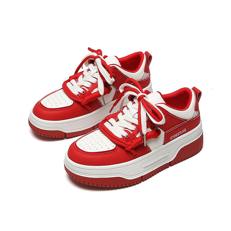 Spring Bright Color Board Versatile Thick Sneakers