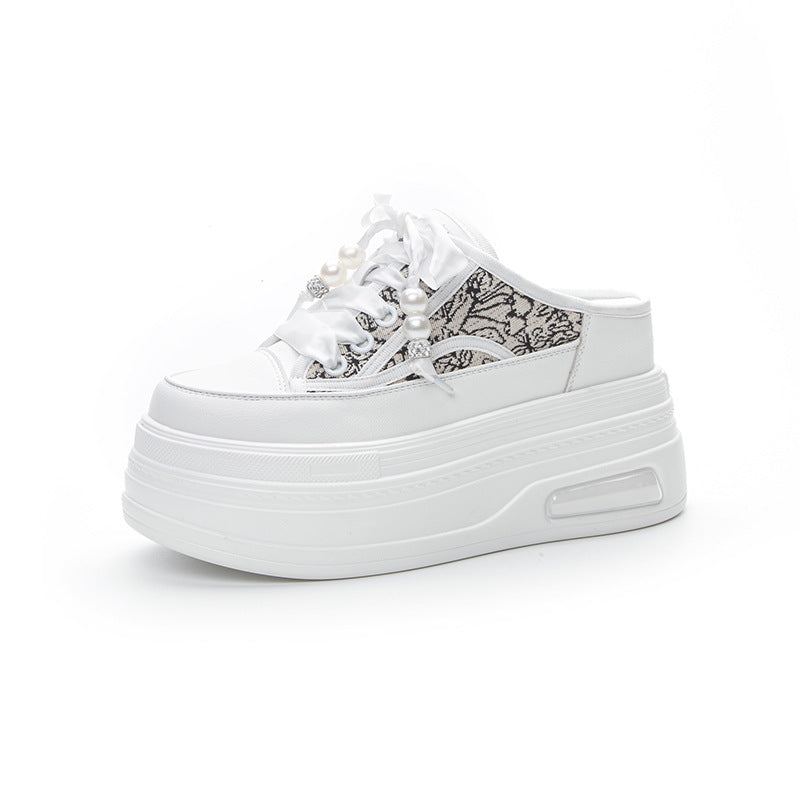 Women's & Men's Lazy Platform Muffin Delicate Half Support Slippers