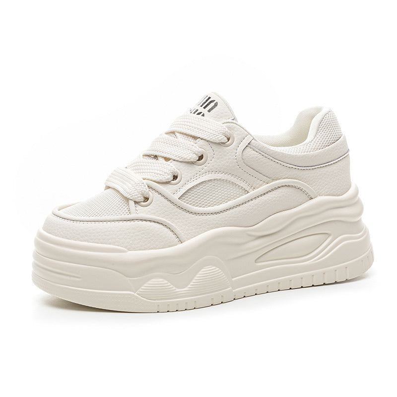 Women's Platform Cowhide Easy Wear Sports Leisure Casual Shoes