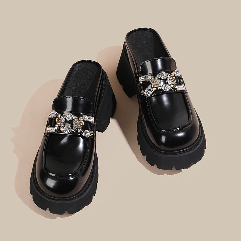 Women's Outer Wear Summer Lazy Muller Chunky Loafers
