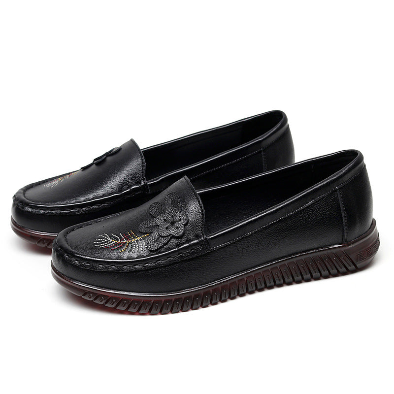 Women's Genuine Soft Bottom Elderly Flat Single-layer Women's Casual Shoes