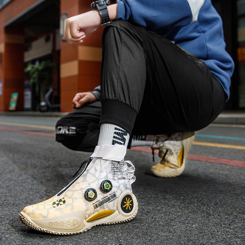 Men's Wade Rotating Buckle Carbon Plate Combat Middle School Sports Sneakers