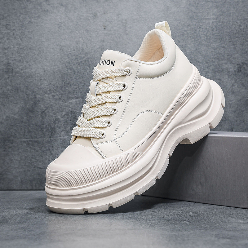 Boys Elevator Thick Bottom High-grade Muffin Soft Surface Comfortable Trendy Men's Casual Shoes