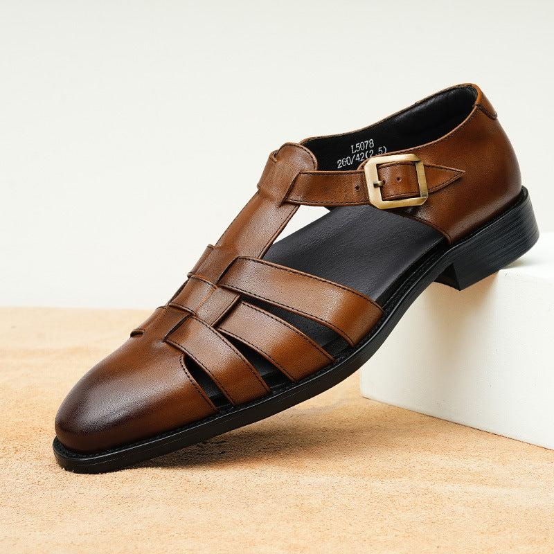 Men's Genuine Retro Fashion Business Summer Breathable Sandals