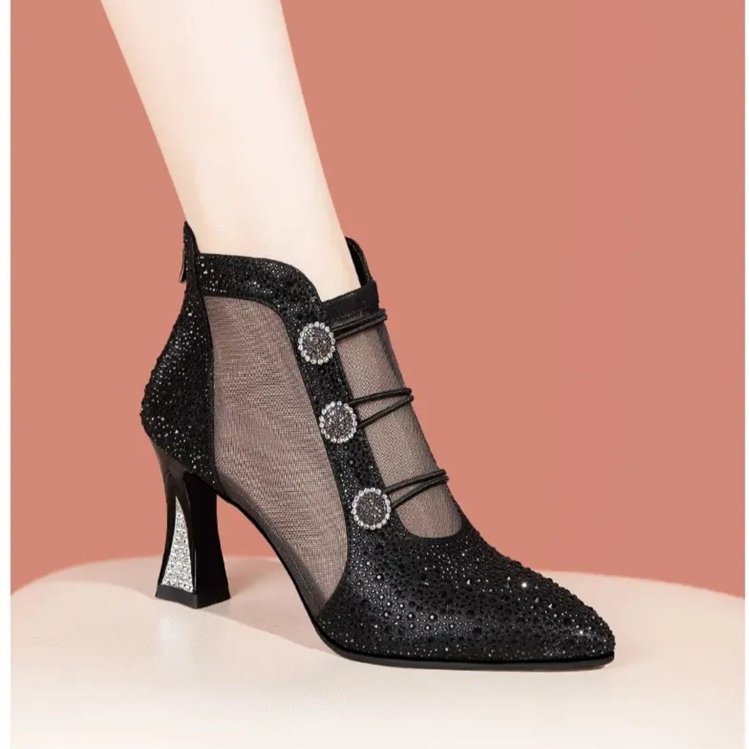 Women's Closed Toe High Outer Wear Thick Heels