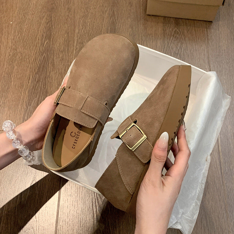 Women's Matte Mori Style Flat All-inclusive Retro Casual Shoes