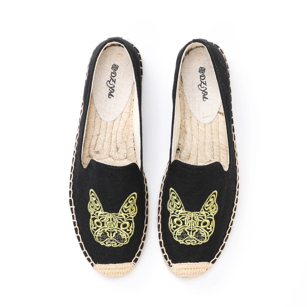 Women's Style Fisherman Spring Flat Multicolor Platform Casual Shoes