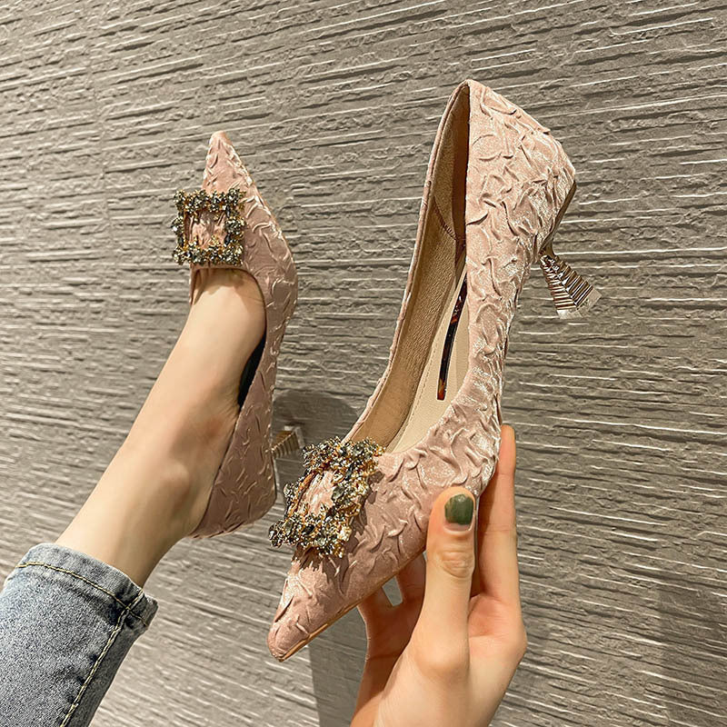 Women's High Stiletto Banquet Sexy Temperament Rhinestone Women's Shoes