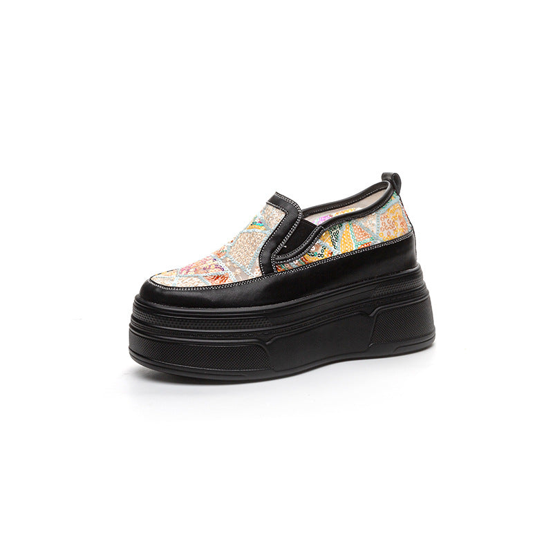 Women's & Men's Mesh Summer Platform Comfortable Round Toe Height Men's Shoes