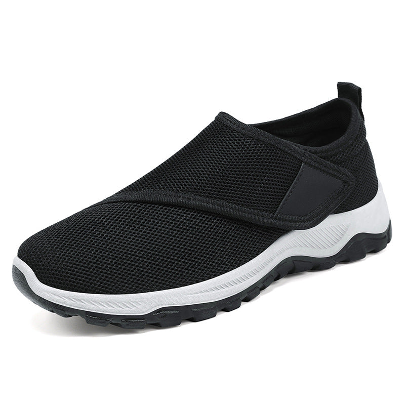 Women's Autumn Mesh Breathable Velcro Mom Pumps Casual Shoes