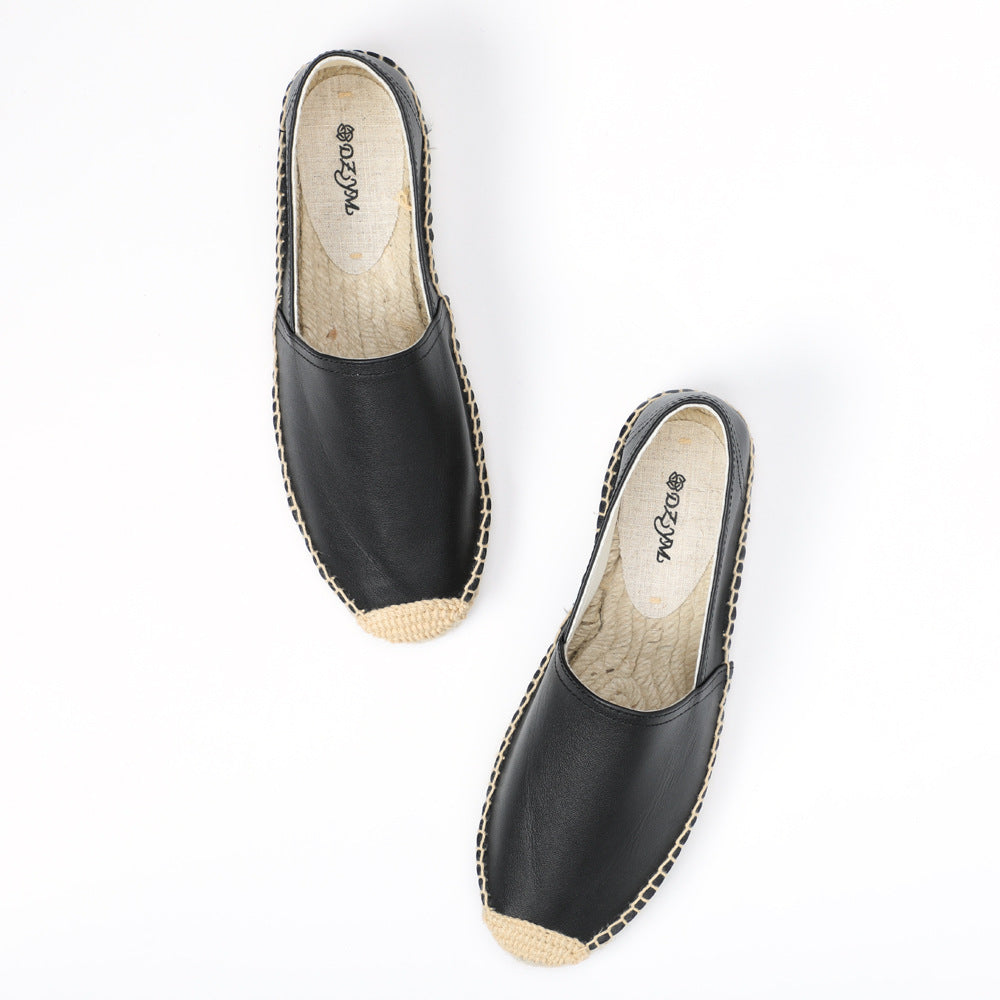 Women's & Men's Spring First Layer Cover Round Toe Casual Shoes