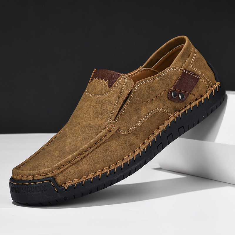 Men's Stitching Outdoor Slip-on Low Top Plus Casual Shoes
