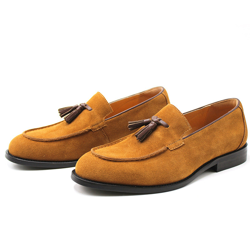 Men's Tassel Slip-on Lofter British Style Matte Leather Shoes