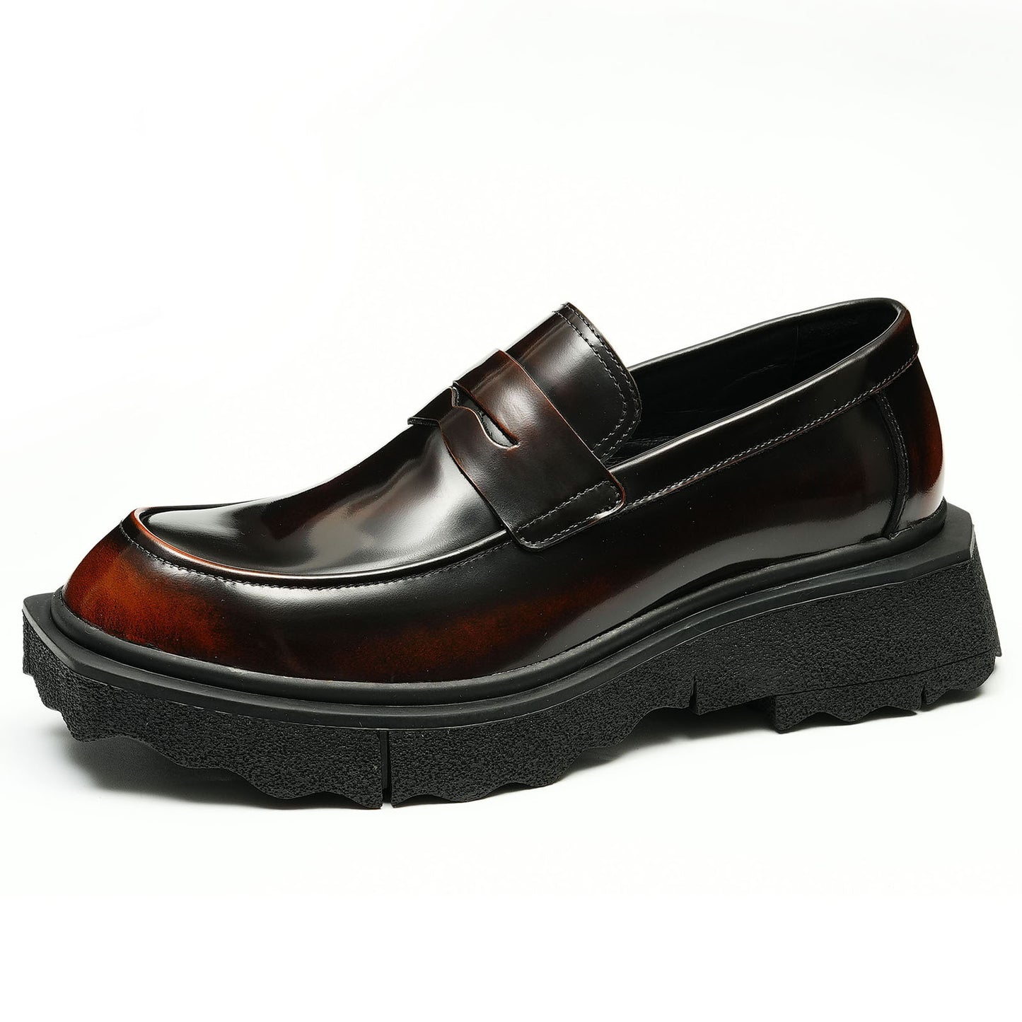Men's Slip-on Soft Genuine Business Thick Sole Leather Shoes