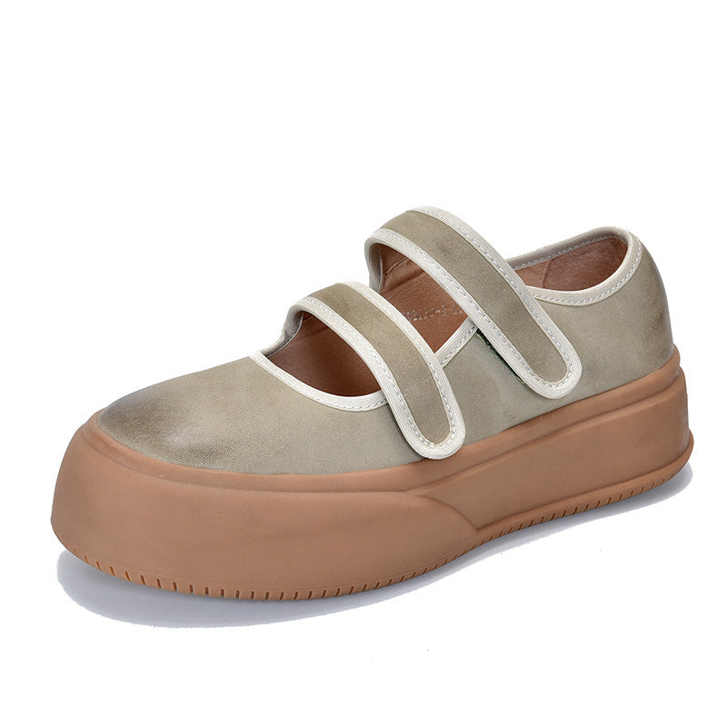 Women's Price Pumps Spring Velcro Platform Retro Casual Shoes