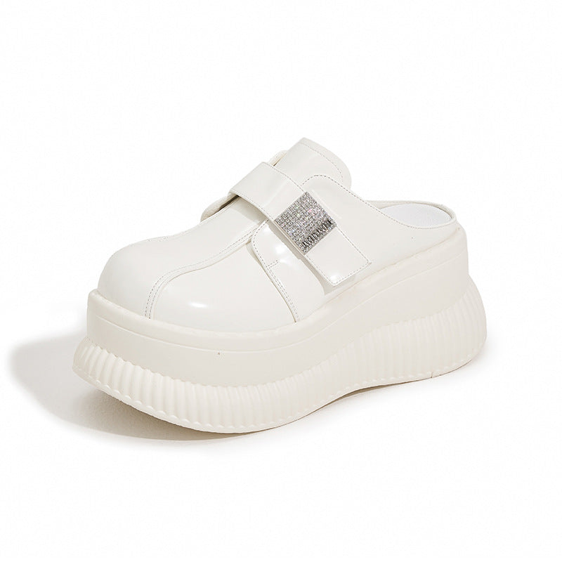 Women's Muffin Outer Wear Closed Toe Half Sandals