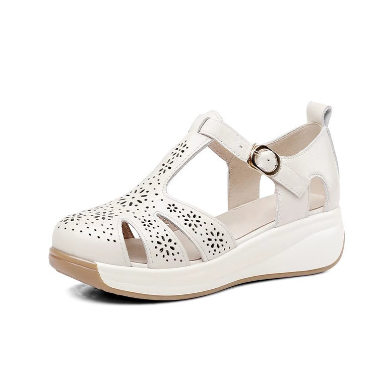 Women's Platform Toe Cap Wedge Summer Mom Sandals