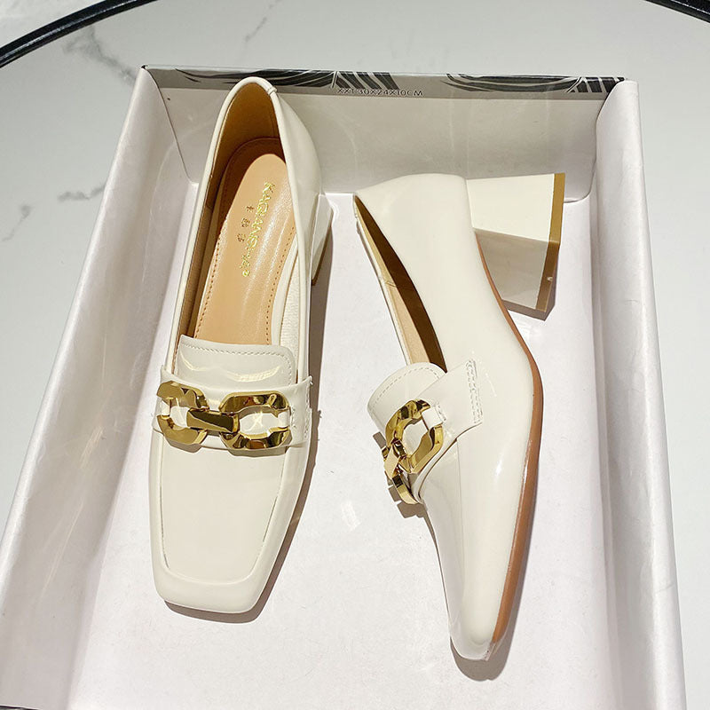 Women's Square Toe Pumps Spring Korean Style Casual Shoes