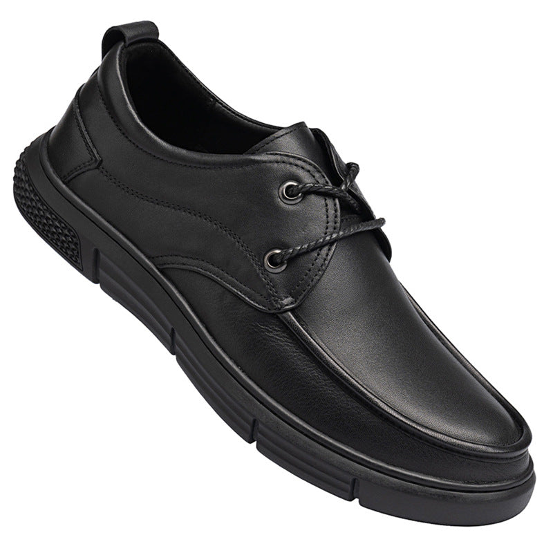 Men's Autumn Breathable Wearable First Layer Cowhide Leather Shoes