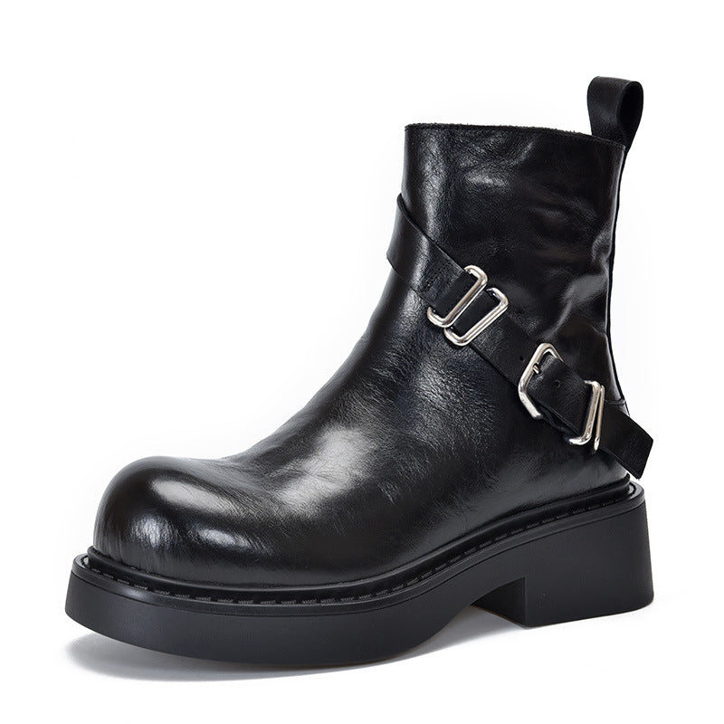Women's With Top Layer Of Pattern Winter Retro Big Boots