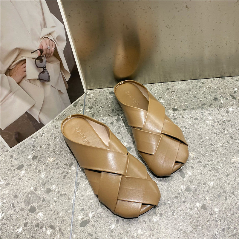 Female Korean Style Little Sister Woven Sandals