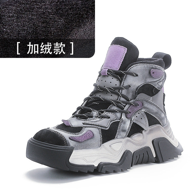 Women's Cotton Winter Vintage Genuine Booties Muffin Bottom Boots