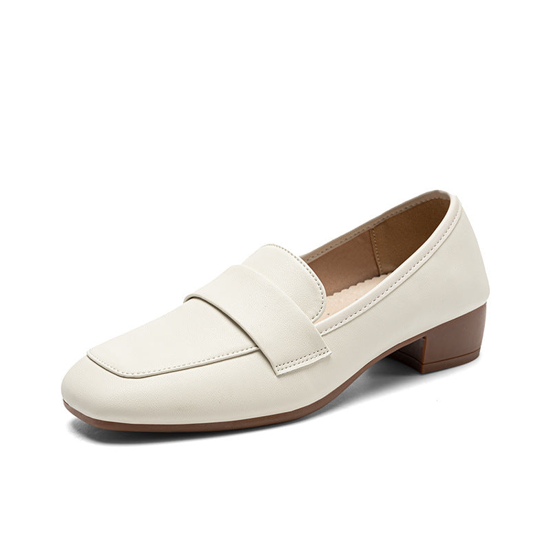 Women's Commuter Autumn Mid French Versatile Small Loafers
