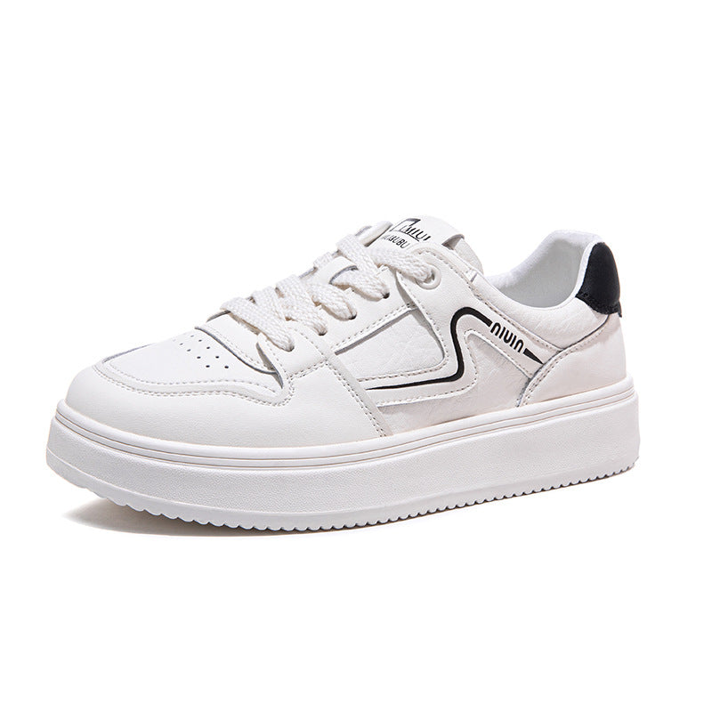 Women's White Autumn Small Size Breathable Skateboard Casual Shoes