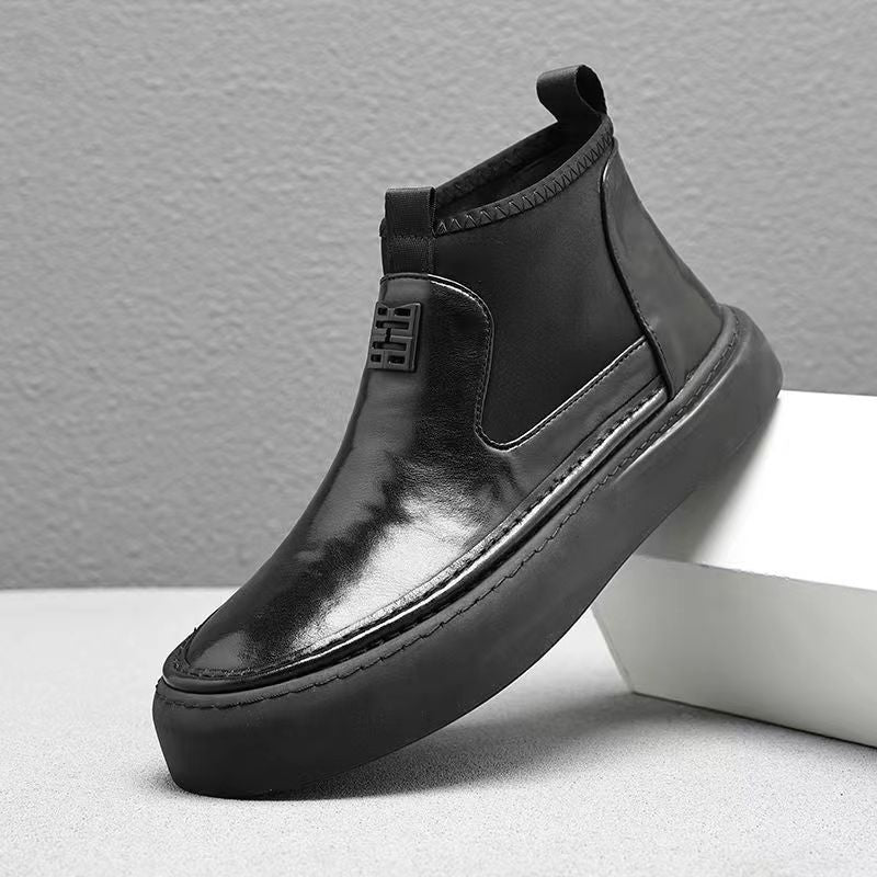 Men's Retro Waterproof Martin Slip-on Universal Leather Shoes