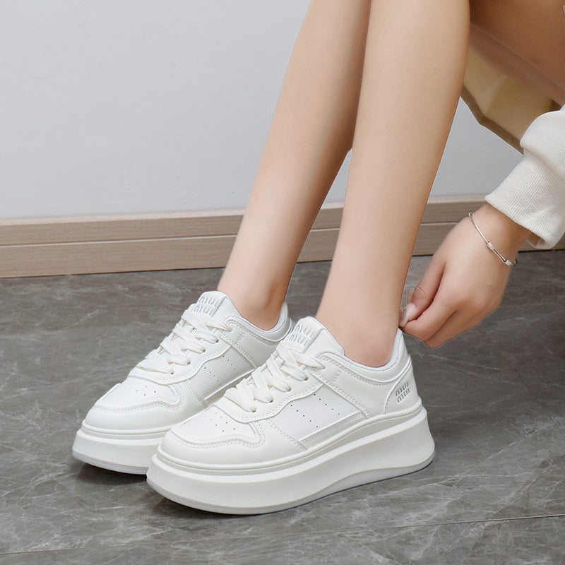 White Korean Style Female Raise The Casual Shoes