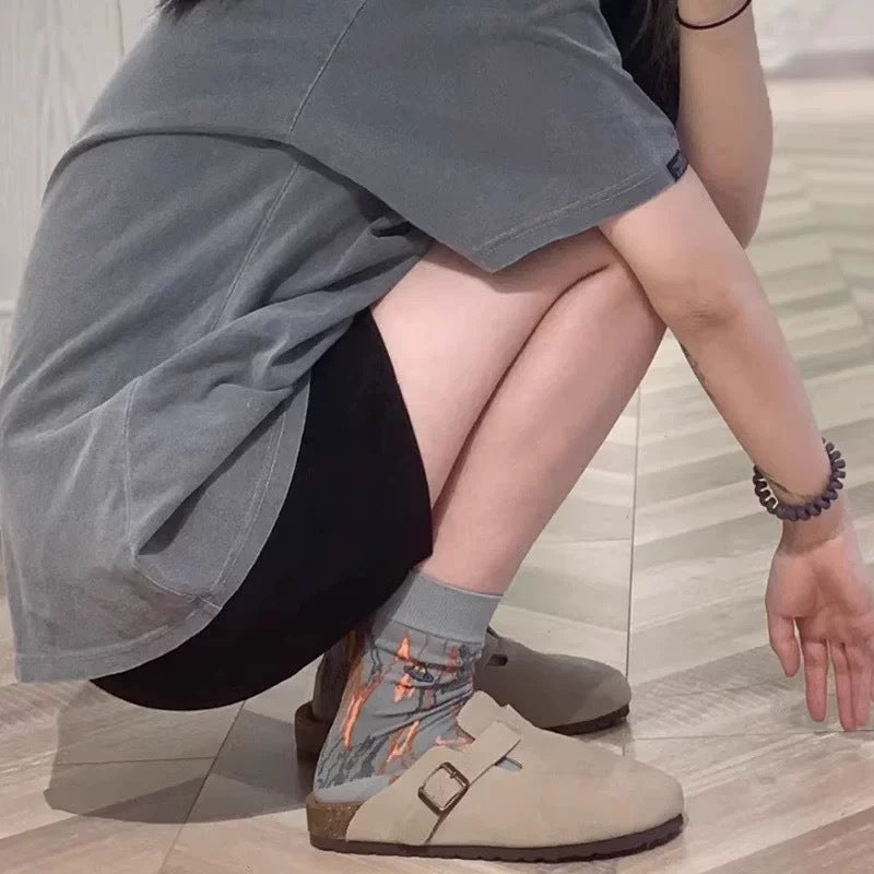 Women's Thick Bottom Half Couple Lazy Vintage Slippers