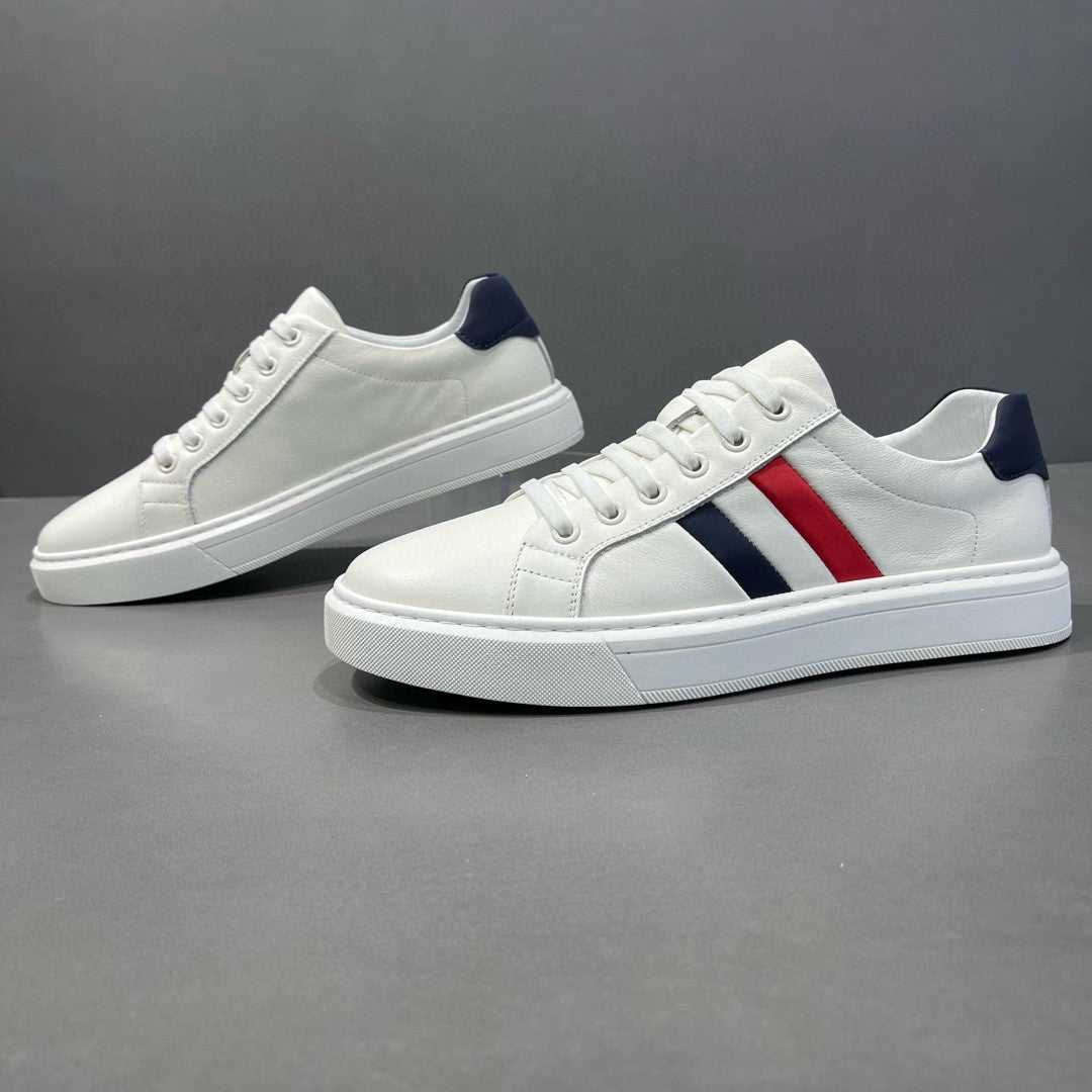 Men's White Spring Fashionable Fashion Trendy Boys Flat Men's Board Shoes