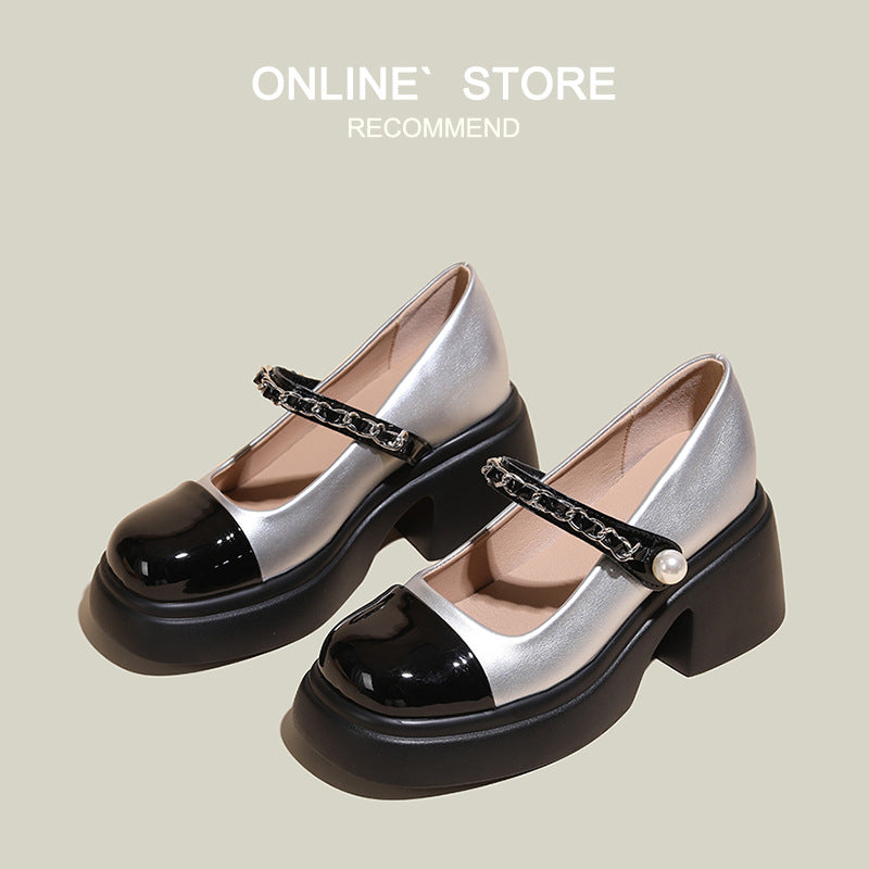 Women's & Men's French Style Elegant Platform Mary Jane Loafers