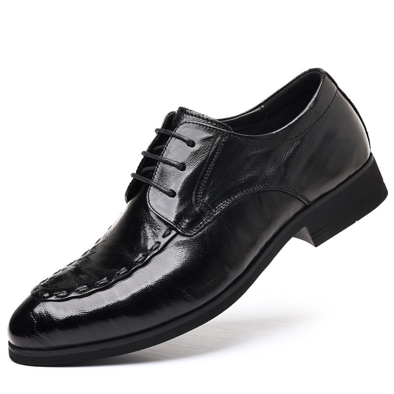 Men's Genuine Sheepskin Soft Bottom Formal Wear Leather Shoes