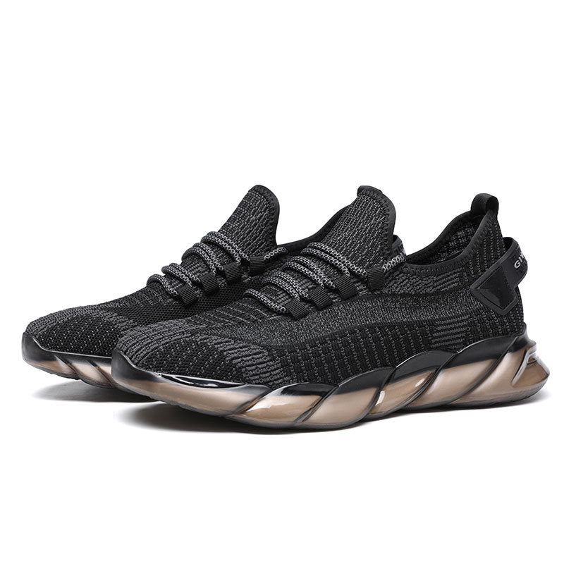 Men's Selected Popcorn Running Flying Woven Breathable Sneakers