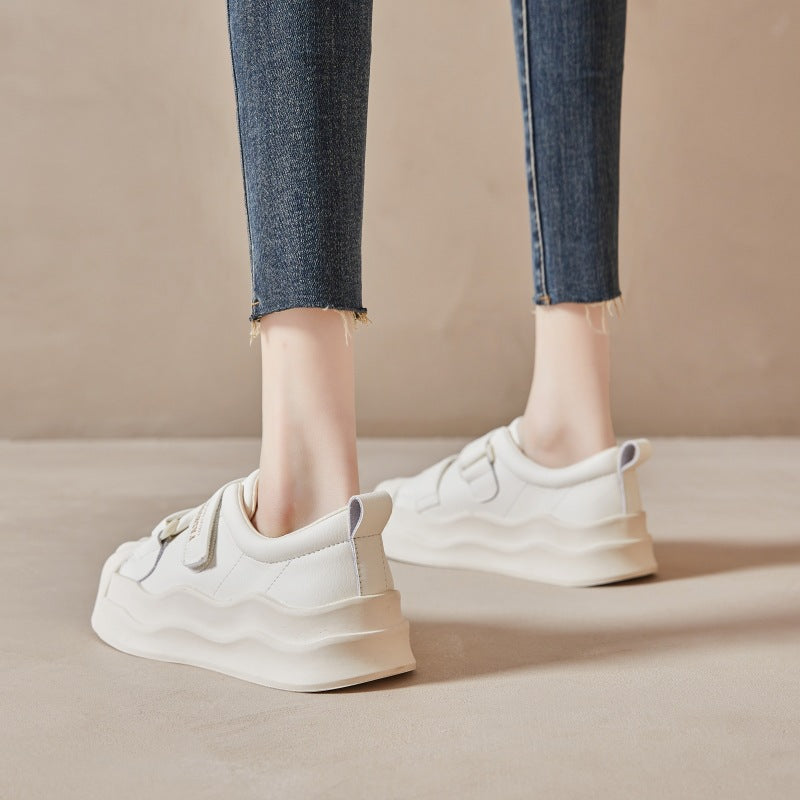 Women's White Sports Spring Korean Style Genuine Big Casual Shoes