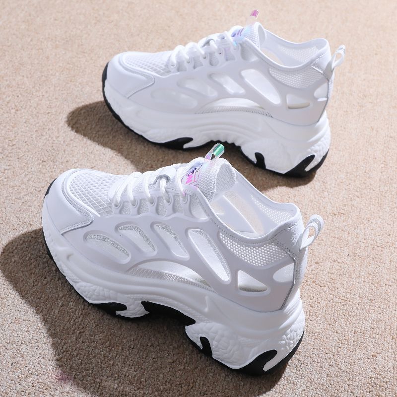 Women's Mesh Surface Clunky Height Increasing Insole Sneakers