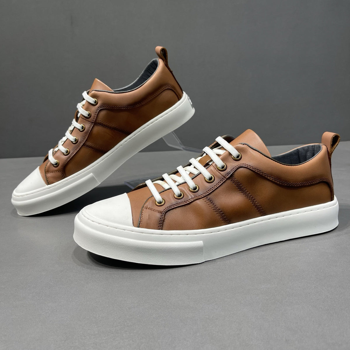 Men's White Affordable Luxury Style Versatile Low Top Men's Board Shoes