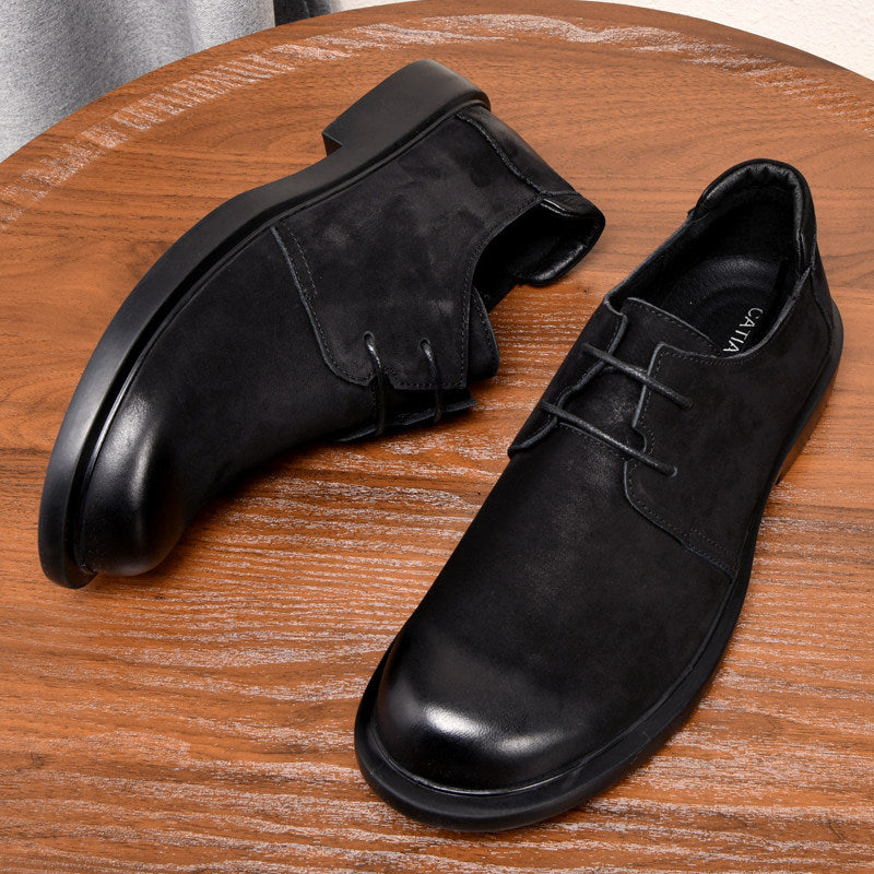 Men's Soft Cowhide Autumn Fashion Genuine Business Lace Up Men's Casual Leather Shoes