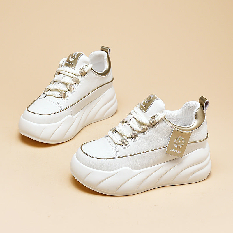 Women's Autumn Thick-soled Korean Style Versatile Small Height Casual Shoes
