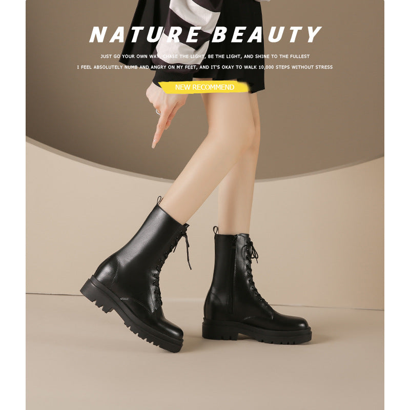 Size Platform Martin Female Height Increasing Insole Boots