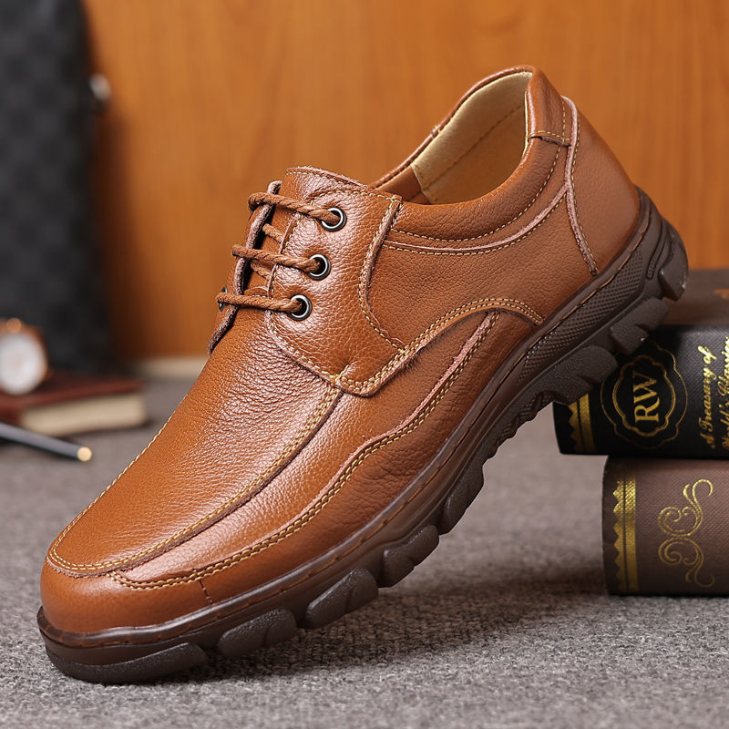 Men's First Layer Cowhide Outsole Business Genuine Leather Shoes