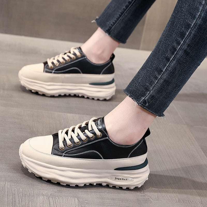 Women's Attractive Slouchy White Autumn Platform Casual Shoes