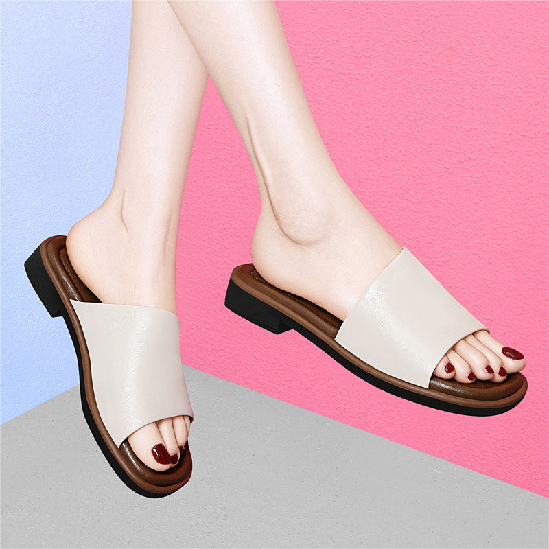 Women's Roman Style Super Soft Cowhide Summer Wear Sandals