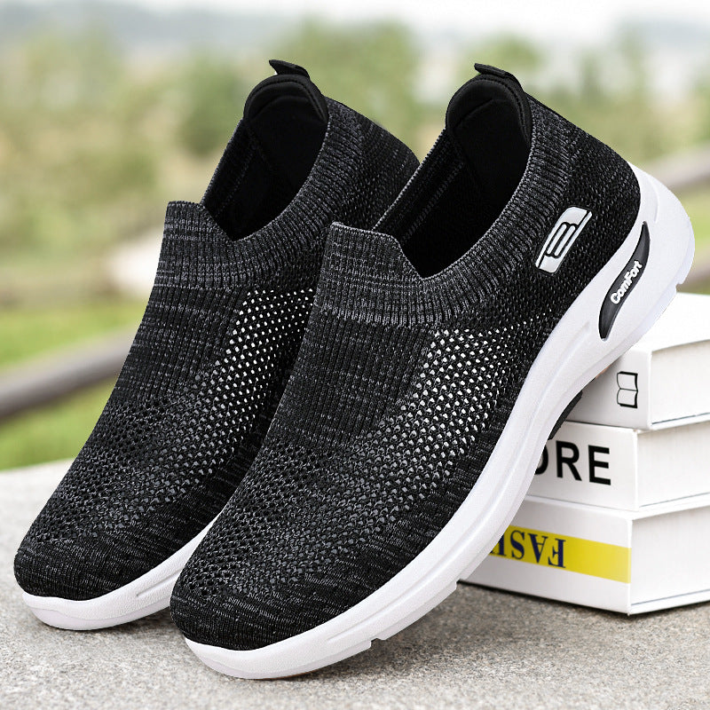Men's Spring Breathable Mesh Surface Flying Woven Casual Shoes