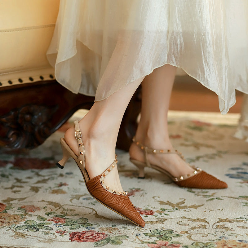 Women's Summer Pointed Toe Stiletto Fashion Temperament Heels
